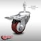 Service Caster 3 Inch SS Maroon Polyurethane 3/8 Inch Threaded Stem Caster Total Lock Brake SCC SCC-SSTSTTL20S314-PPUB-MRN-381615 - alternate 4